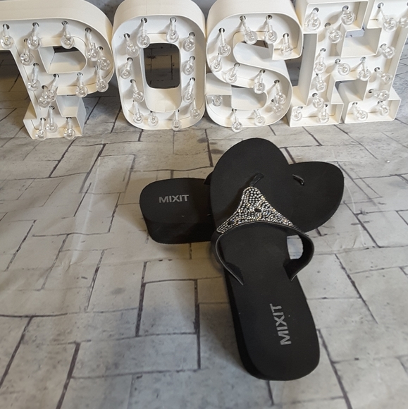 embellished flip flop sandals